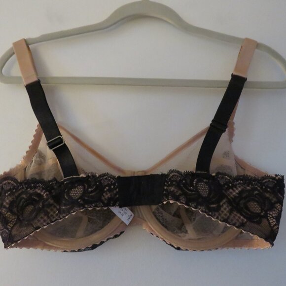 Prima Donna Black and Tan Floral Lace Bra - Picture 9 of 13